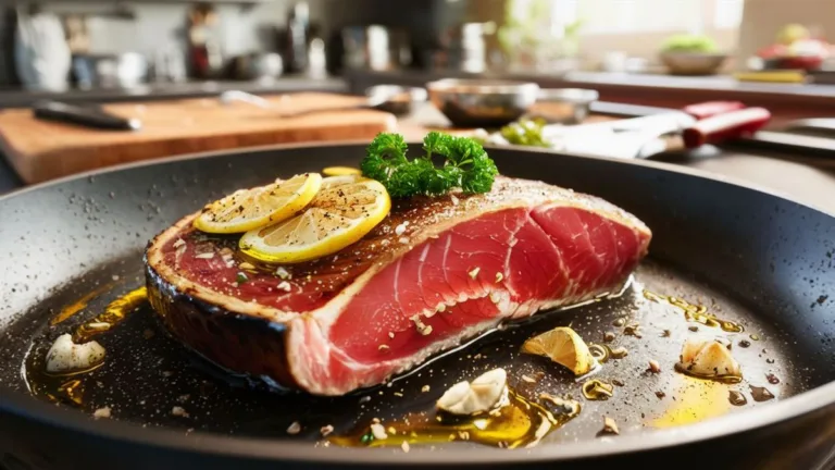 Steak z tuňáka recept na pánvi